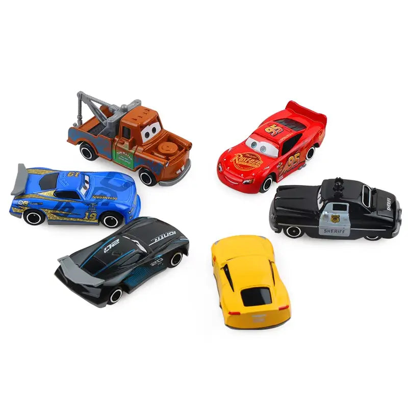 🚗 7 Pz/set Disney Pixar Cars - Saetta McQueen + Personaggi - Set Auto da Collez