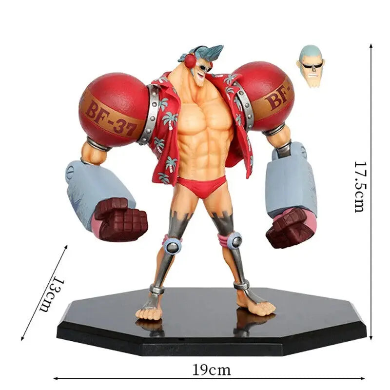 Action Figure Franky  One Piece Anime Collezione Statua Statuetta 18 CM