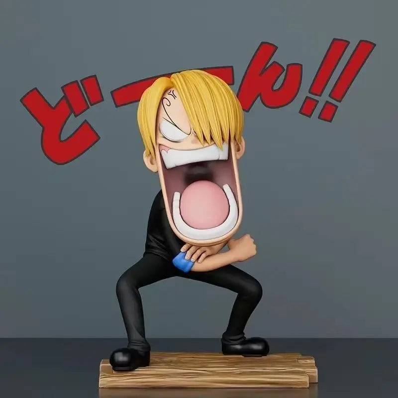 🏴‍☠️ Action Figure One Piece - Rufy, Sanji e Zoro 15cm - Tre Capitani 🔥