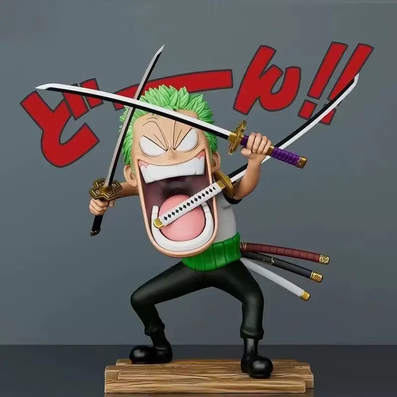 🏴‍☠️ Action Figure One Piece - Rufy, Sanji e Zoro 15cm - Tre Capitani 🔥