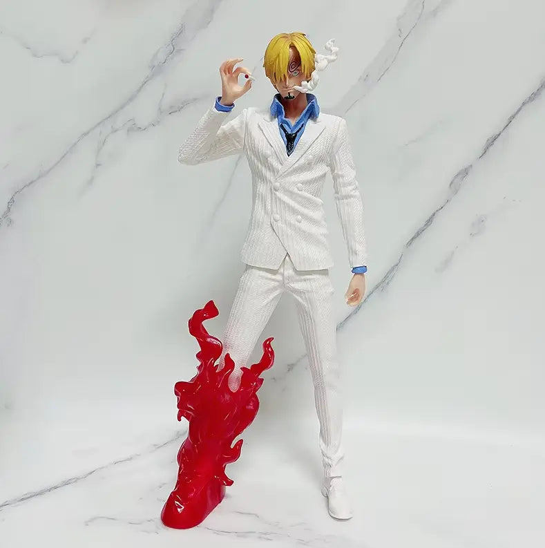 Action Figure One Piece Sanji Fiamme di Battaglia Collezionabile Statua 27 CM