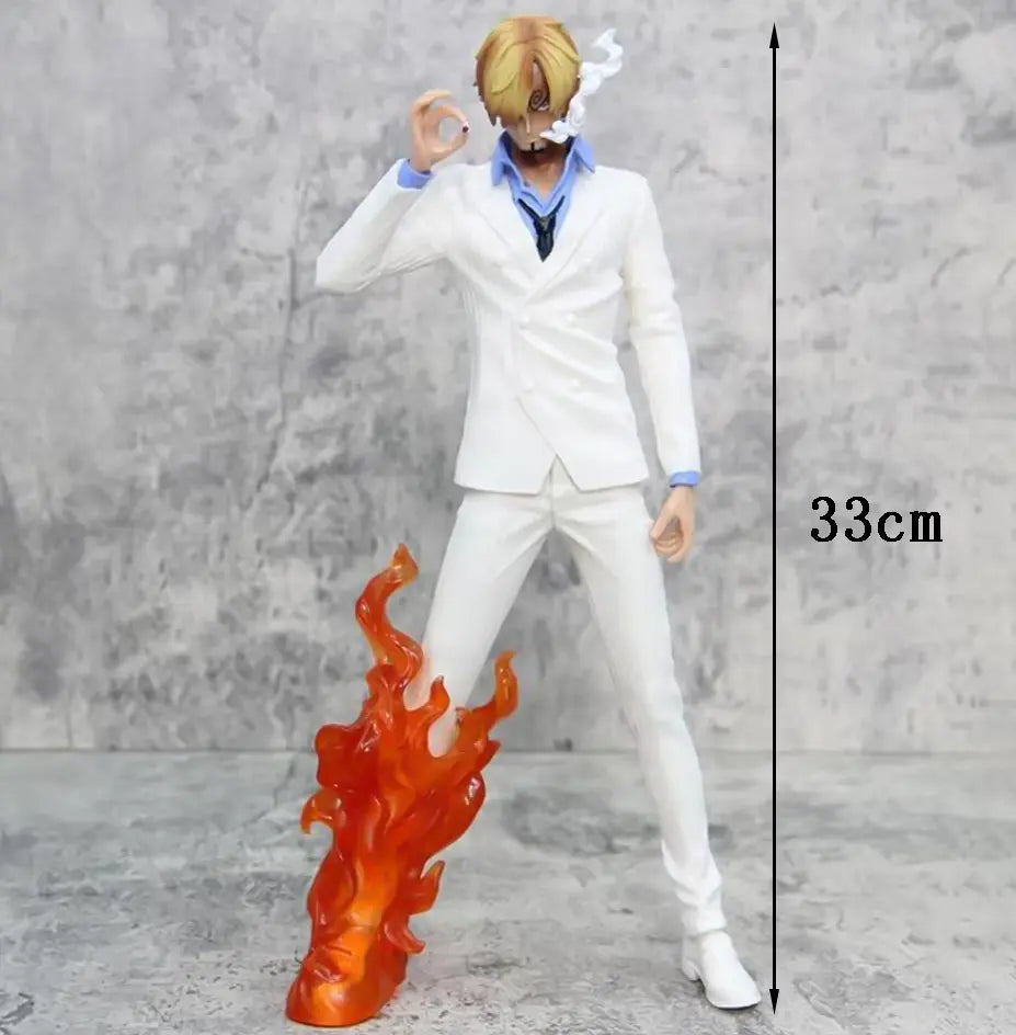 Action Figure One Piece Sanji Fiamme di Battaglia Collezionabile Statua 27 CM