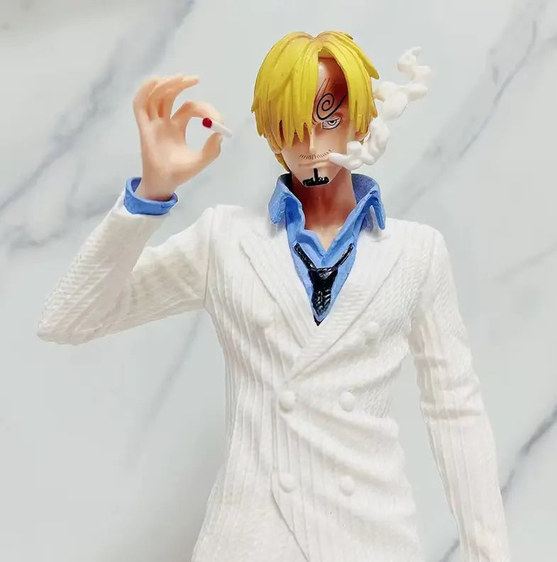 Action Figure One Piece Sanji Fiamme di Battaglia Collezionabile Statua 27 CM