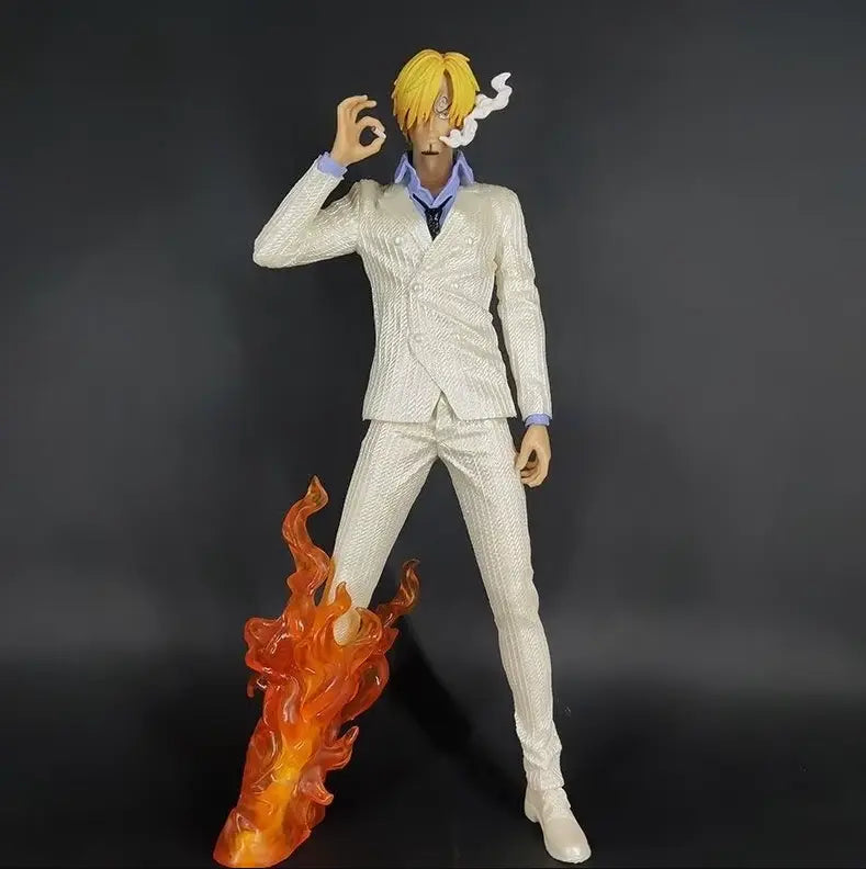 Action Figure One Piece Sanji Fiamme di Battaglia Collezionabile Statua 27 CM