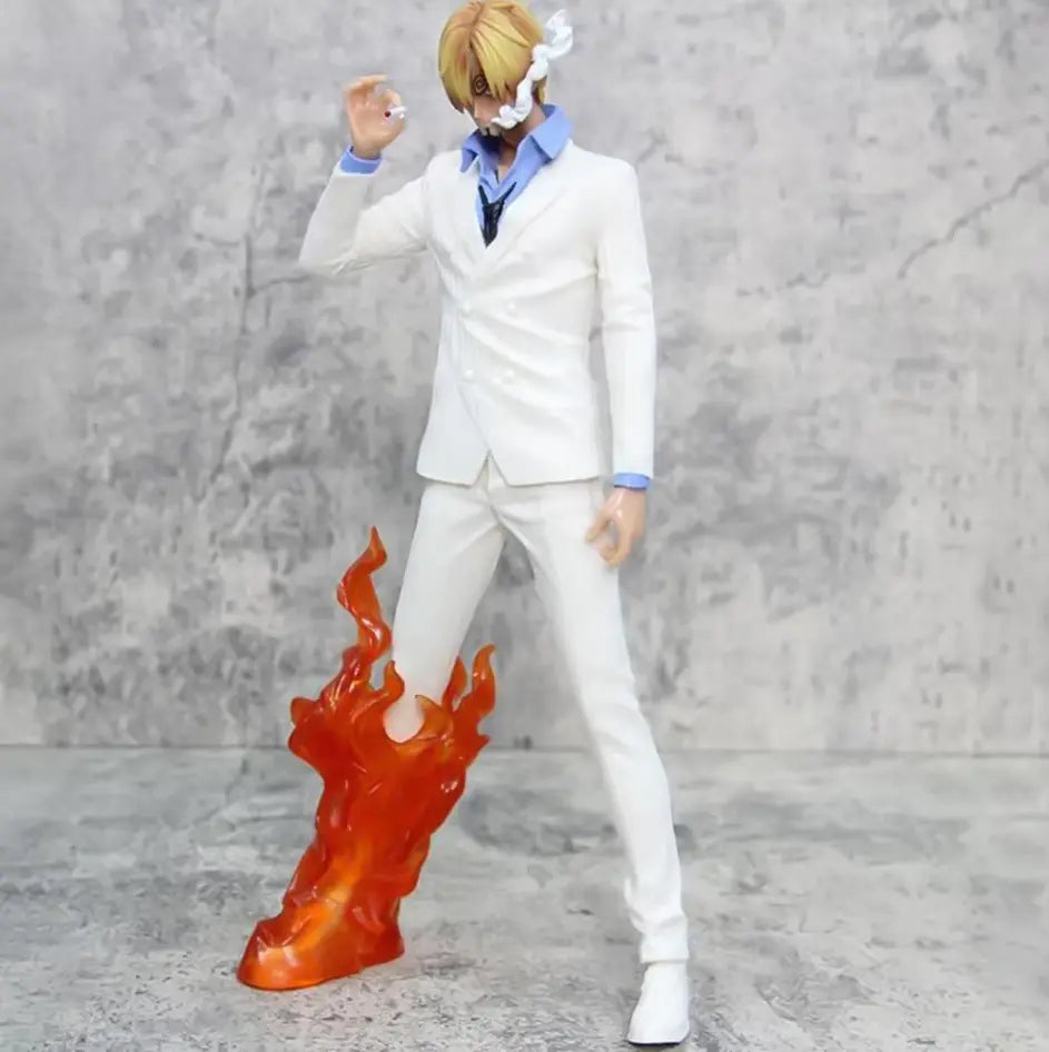 Action Figure One Piece Sanji Fiamme di Battaglia Collezionabile Statua 27 CM