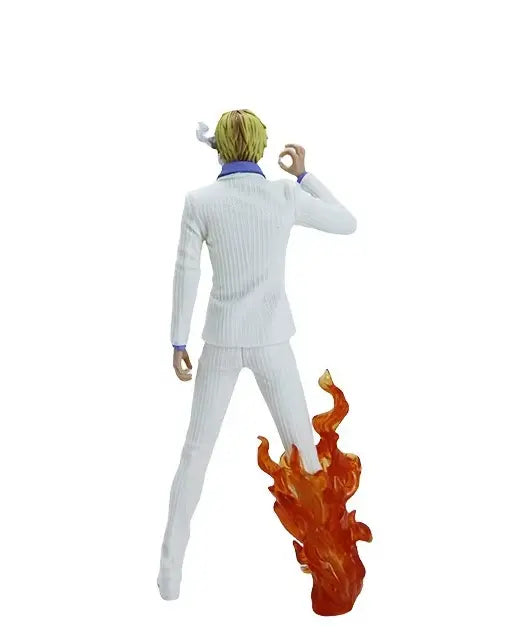 Action Figure One Piece Sanji Fiamme di Battaglia Collezionabile Statua 27 CM