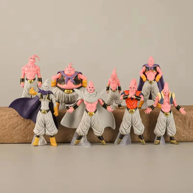 Action figure Majin buu set 8 Pezzi Dragon Ball Statua da collezione Anime Manga