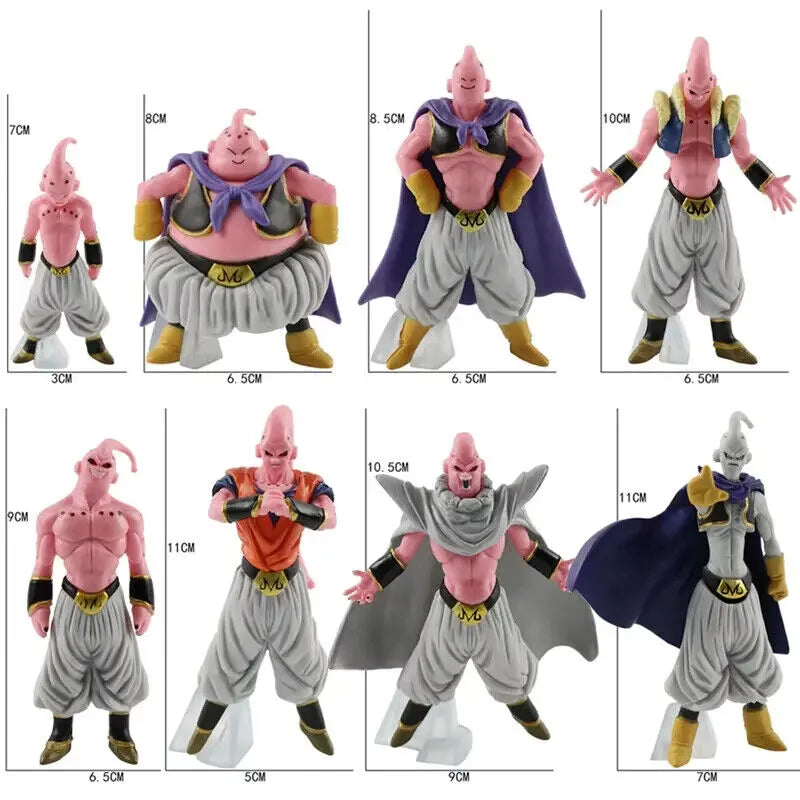 Action figure Majin buu set 8 Pezzi Dragon Ball Statua da collezione Anime Manga