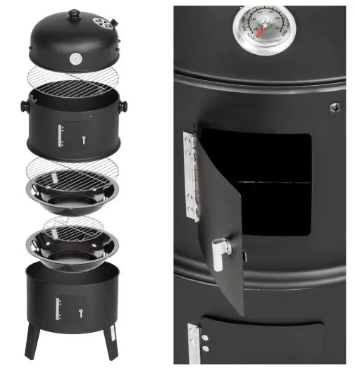 Barbecue 3 in 1 - Griglia - Affumicatore - Grill