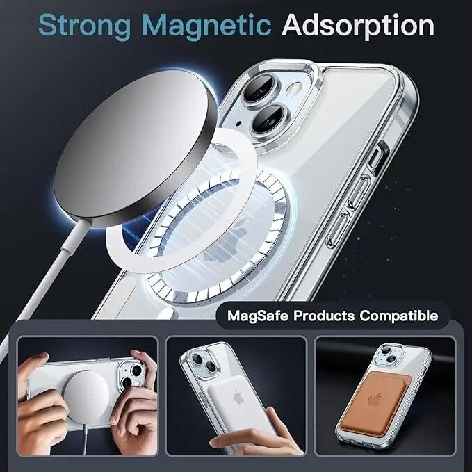 Cover iPhone 15 Magnetica MagSafe trasparente  Custodia opaca 