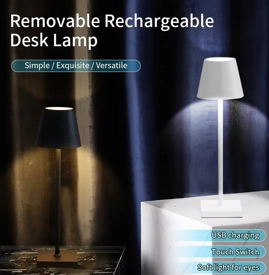 Lampada LED Ricaricabile Touch  USB - Luce  - Ufficio- Giorno Notte Da Scrivania