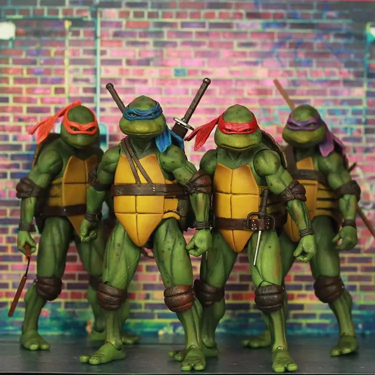 🐢 NECA Ninja Turtles TMNT Action Figure 18cm - Personaggi del Film Cult 🐢