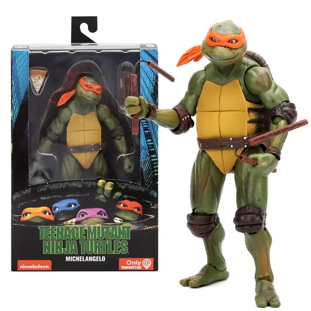 🐢 NECA Ninja Turtles TMNT Action Figure 18cm - Personaggi del Film Cult 🐢