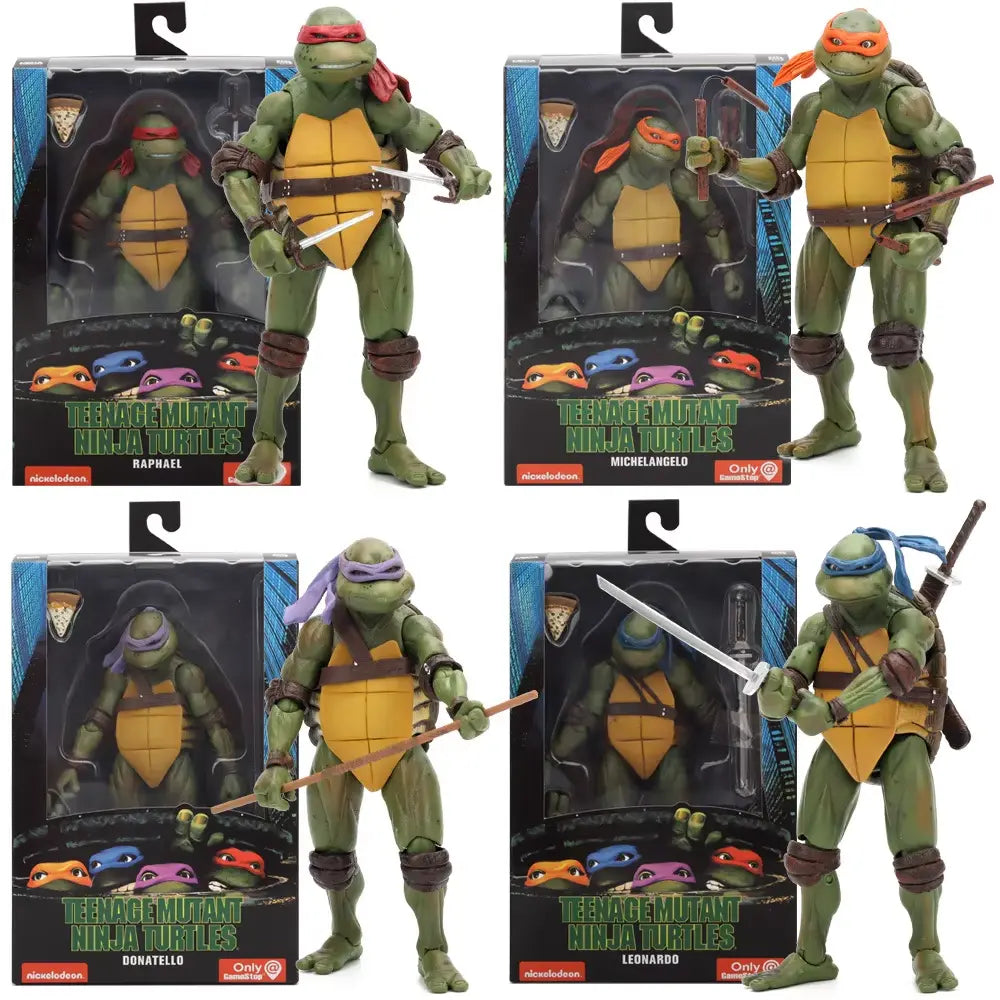 🐢 NECA Ninja Turtles TMNT Action Figure 18cm - Personaggi del Film Cult 🐢