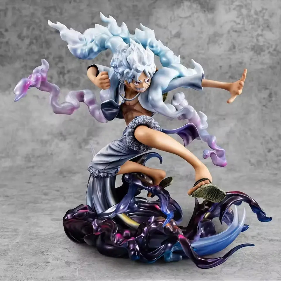 🔥 One Piece Gear 5 Luffy Action Figure - Sun God Nika 23cm Statua Collezione