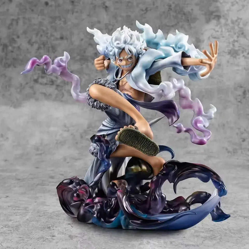 🔥 One Piece Gear 5 Luffy Action Figure - Sun God Nika 23cm Statua Collezione