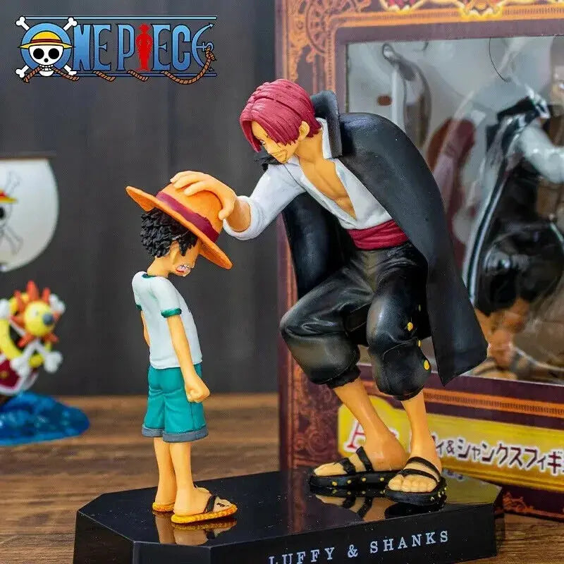 One Piece Statuetta Luffy e Shanks - Scena Iconica - Action Figure 