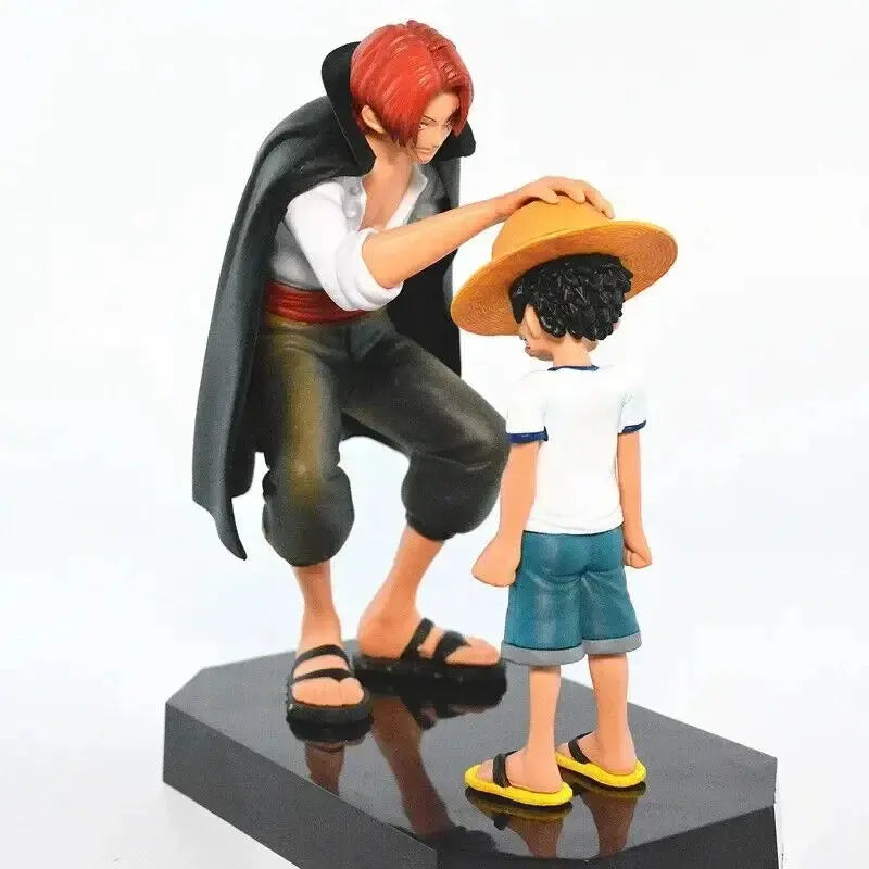 One Piece Statuetta Luffy e Shanks - Scena Iconica - Action Figure 