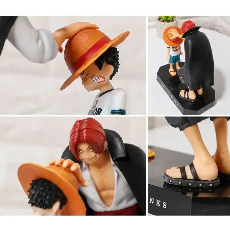 One Piece Statuetta Luffy e Shanks - Scena Iconica - Action Figure 