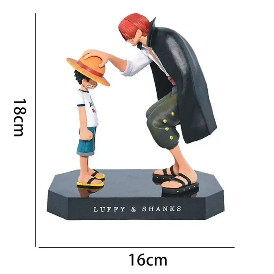 One Piece Statuetta Luffy e Shanks - Scena Iconica - Action Figure 