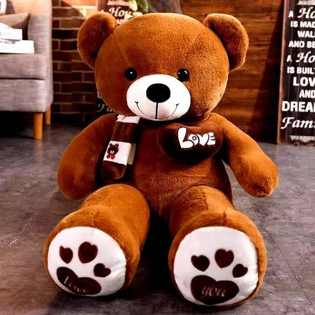 🐻 Orsetto di Peluche 80cm Morbido e Soffice - Marrone Scuro🎁