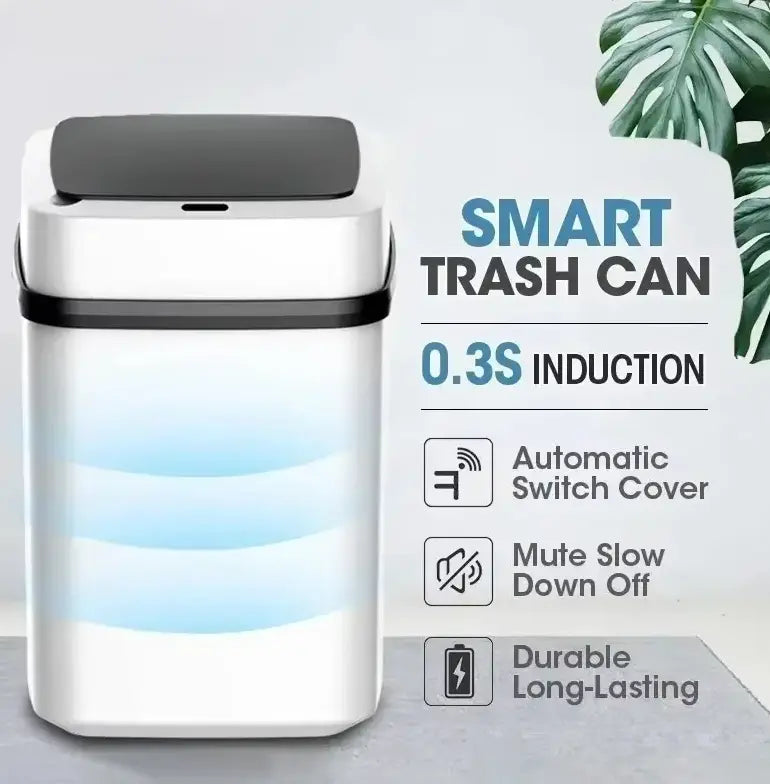 🚮 Pattumiera Smart con Sensore Automatico | Coperchio Touchless | 12L 🧼