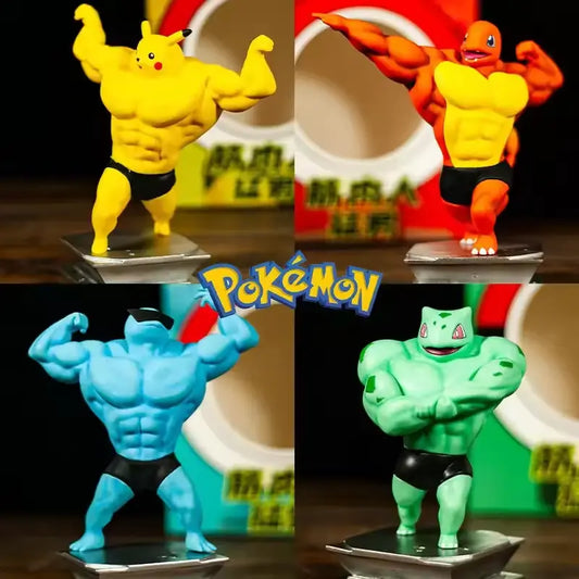 🔥 Pokemon Action Figure 10cm - Pikachu, Charmander, Squirtle, Psyduck