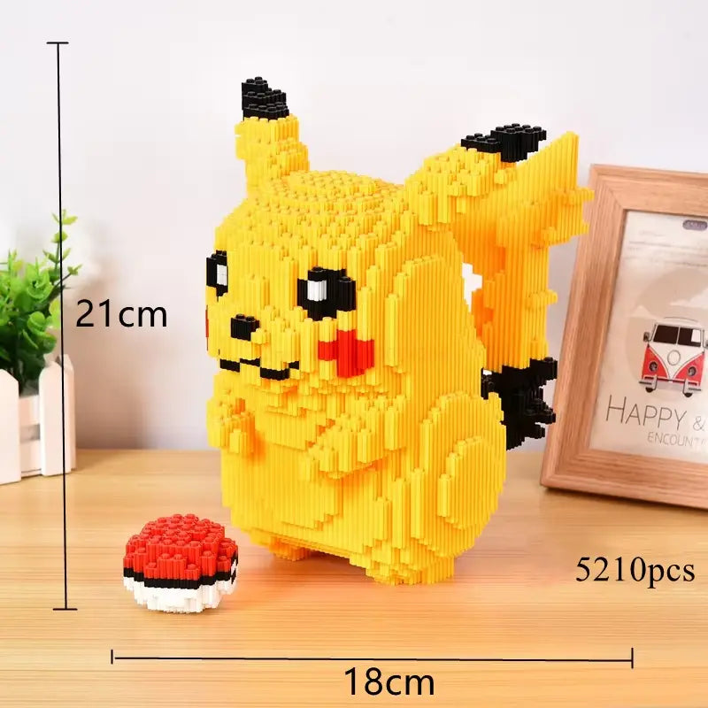 🔶 Pokémon Pikachu Micro Building Blocks 5210 Pezzi - Costruzioni Anime! 🟡