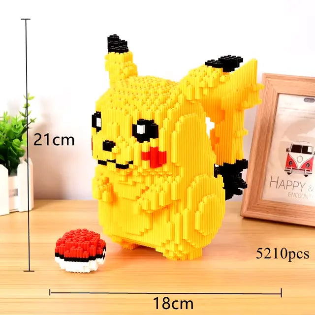 🔶 Pokémon Pikachu Micro Building Blocks 5210 Pezzi - Costruzioni Anime! 🟡