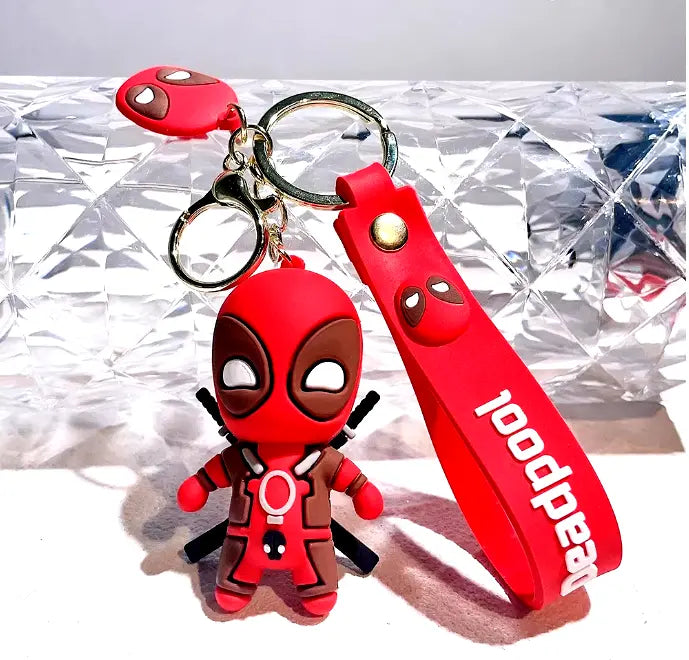 🔑 Portachiavi Deadpool | Accessorio Iconico per Auto, Casa e Ufficio 🕶️🔥