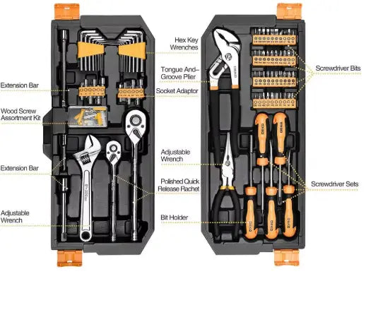 Set di Attrezzi Completo - 218 Pezzi per Uso Domestico e Professionale 🛠️