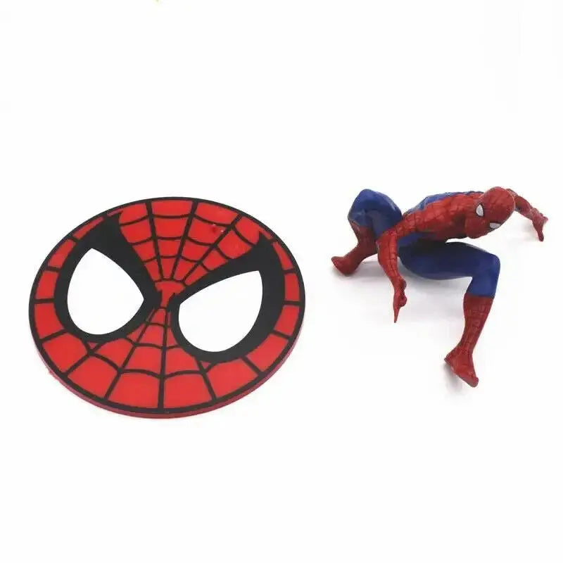 Statua Action Figure Spider-Man in Posa Dinamica su Base Decorata 