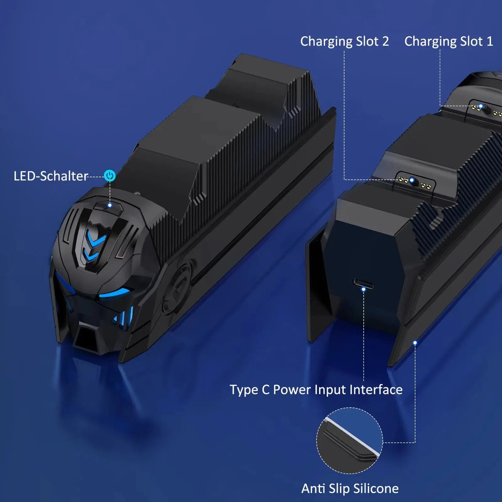 🎮 Stazione di Ricarica per Controller PS5 DualSense - Caricatore Dock Supporto