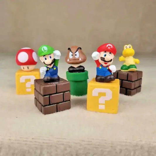 🎮 Super Mario Bros Action Figure Set di 6 Miniature Personaggi Collezionabili