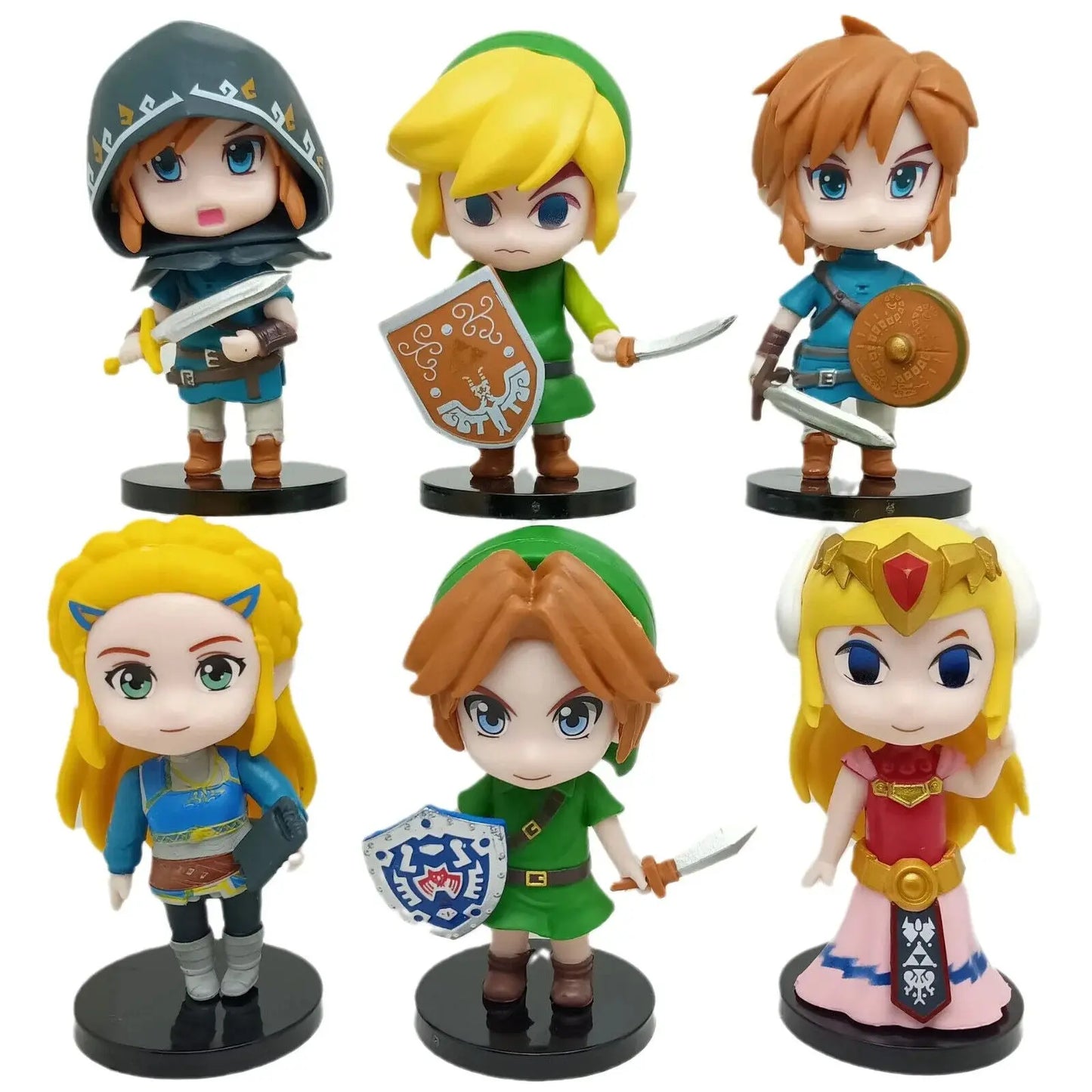 The Legend of Zelda Action Figures Set 6 Pezzi - Link e Zelda - Anime Manga