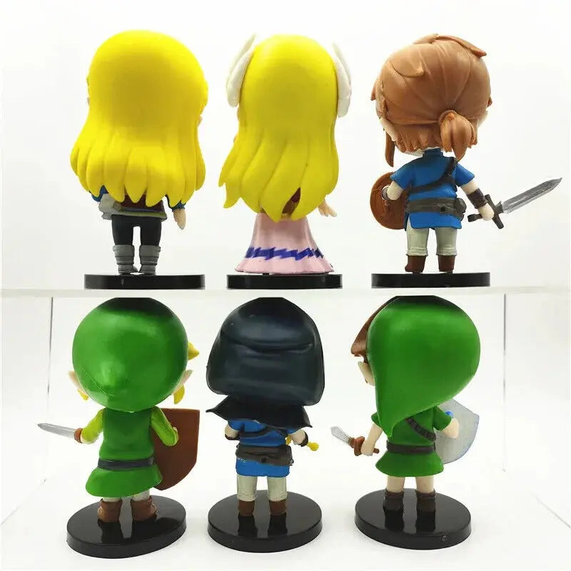 The Legend of Zelda Action Figures Set 6 Pezzi - Link e Zelda - Anime Manga