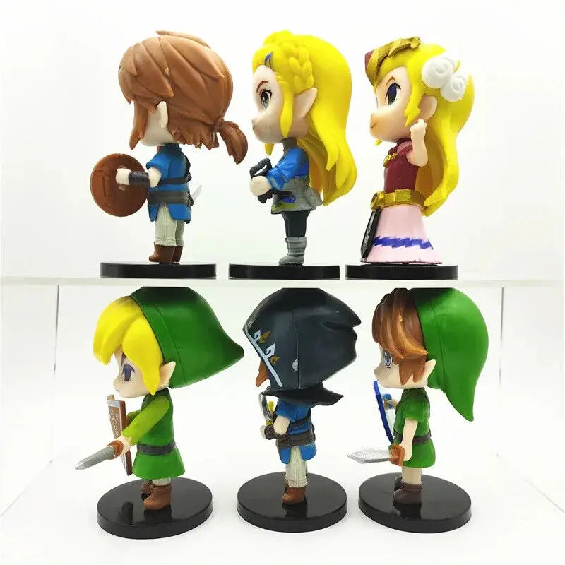 The Legend of Zelda Action Figures Set 6 Pezzi - Link e Zelda - Anime Manga