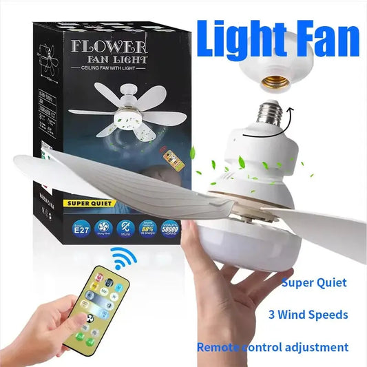 Ventilatore da Soffitto con Luce LED - 3 Velocità - Silenzioso -