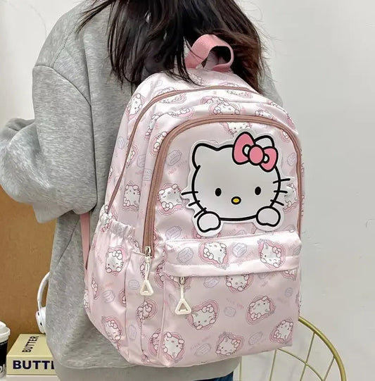 Zaino Scuola Bambina Hello Kitty Rosa - Comodo, Capiente, Perfetto per Scuola