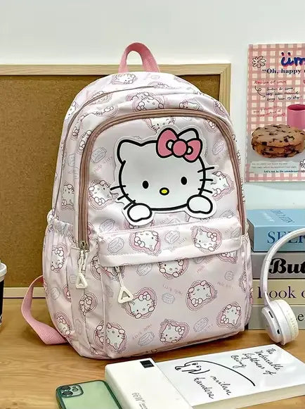 Zaino Scuola Bambina Hello Kitty Rosa - Comodo, Capiente, Perfetto per Scuola